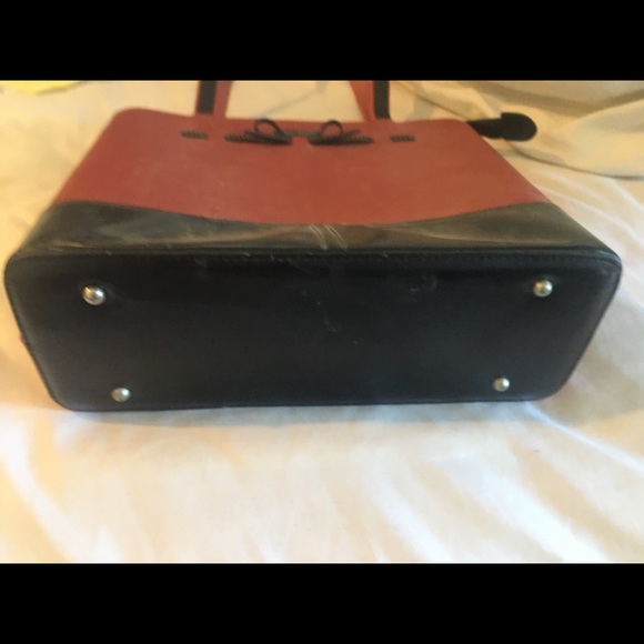 Kate Spade red/black structured tote. Gorgeous! - Picture 3 of 4